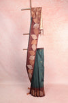 Dark Green Semi Tussar Saree