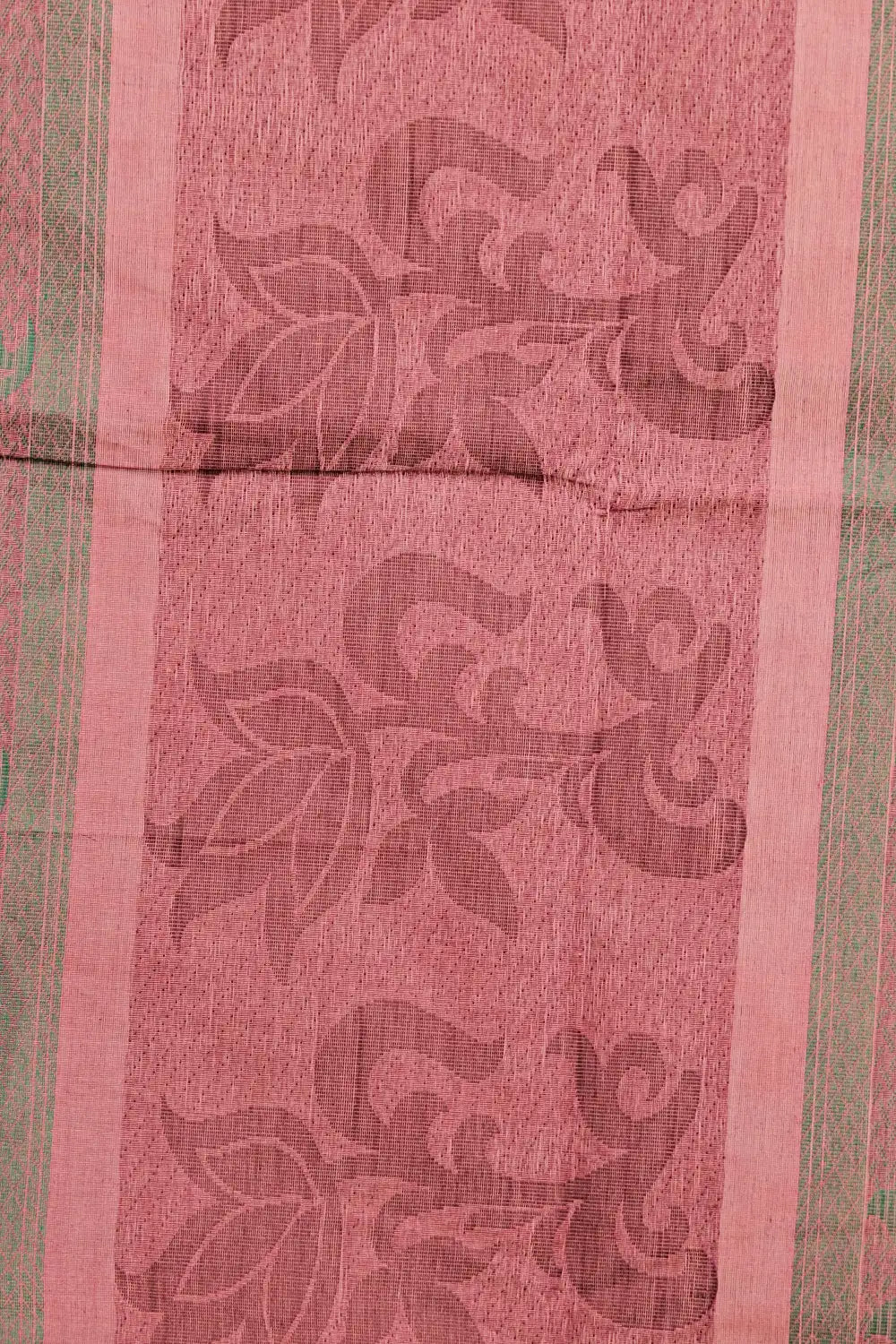 Dark Onion Colour Bengal Cotton Saree