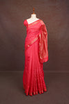Dark Peach Semi Jute Saree