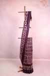 Dark Violet Semi Tussar Saree