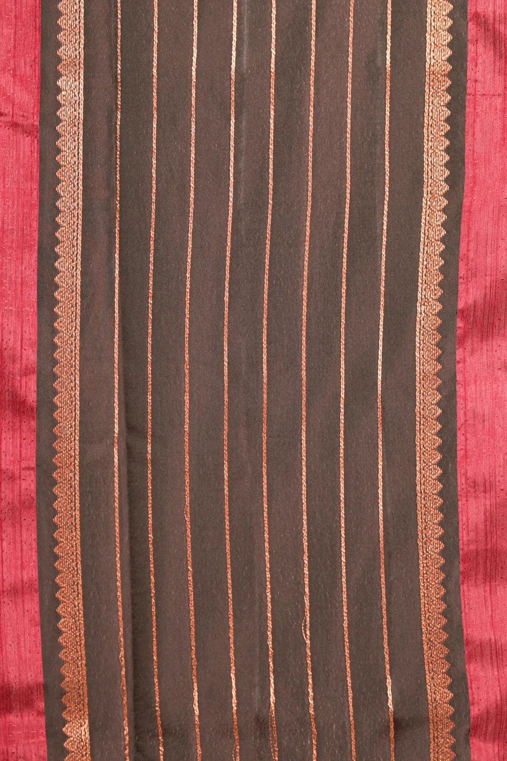 Dark Wine Tussar Jute Saree