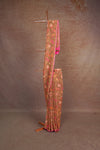 Ginger Colour Crepe Saree