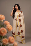 Golden Semi Tissue Plain Unstitched Churidhar Material