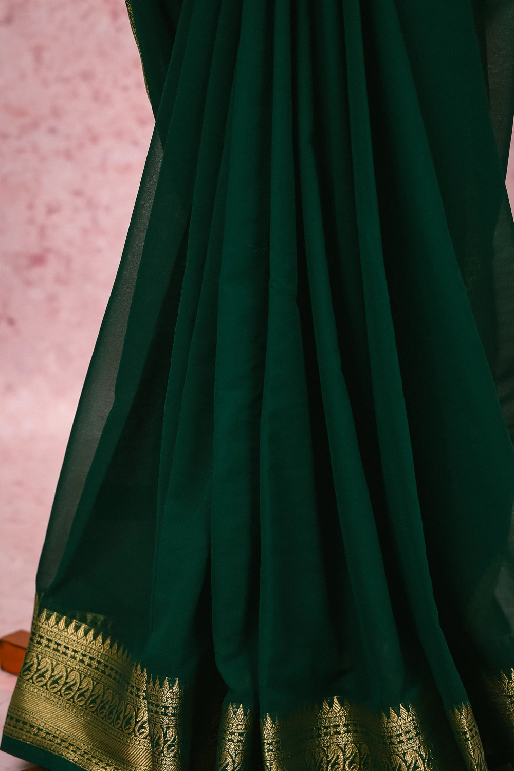 Green Chiffon Saree