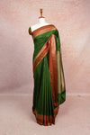 Green Colour Semi Silk Saree