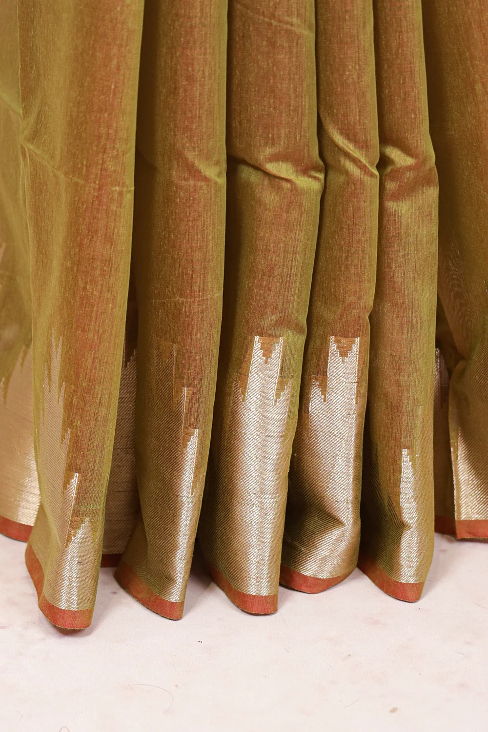 Green Cotton Silk Saree
