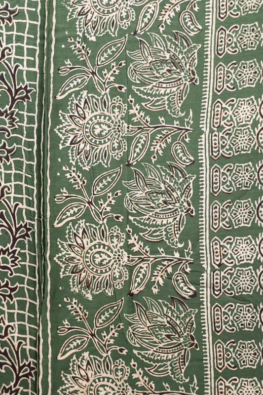 Green Modal Printed Unstitched Churidhar Material
