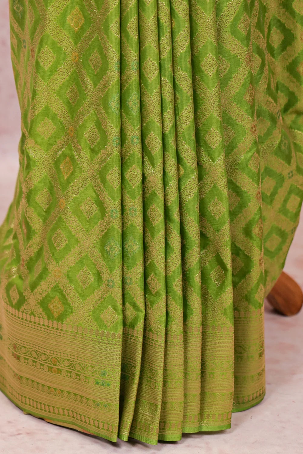 Green Semi Banarasi Saree - Seematti