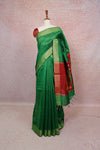 Green Semi Jute Saree - Seematti