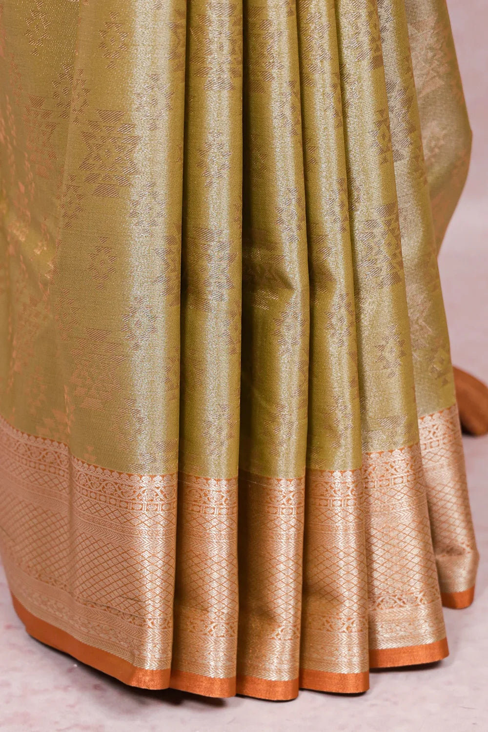 Green Semi Tissue Saree - Seematti