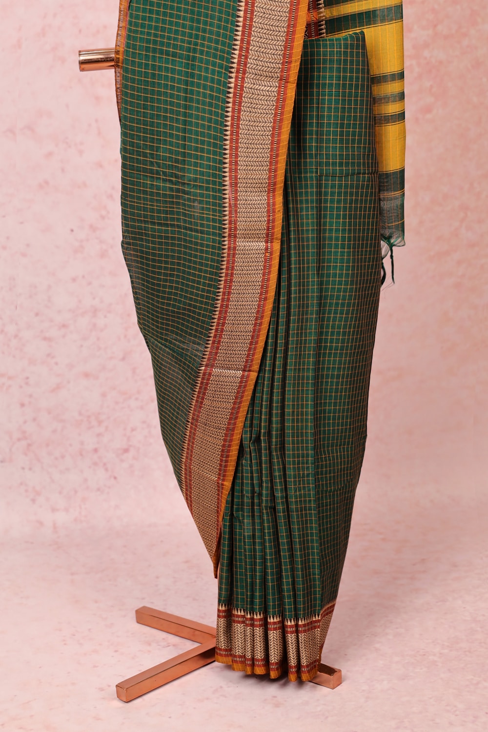 Green Soft Cotton Saree