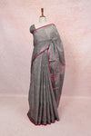 Grey Linen Saree - Seematti