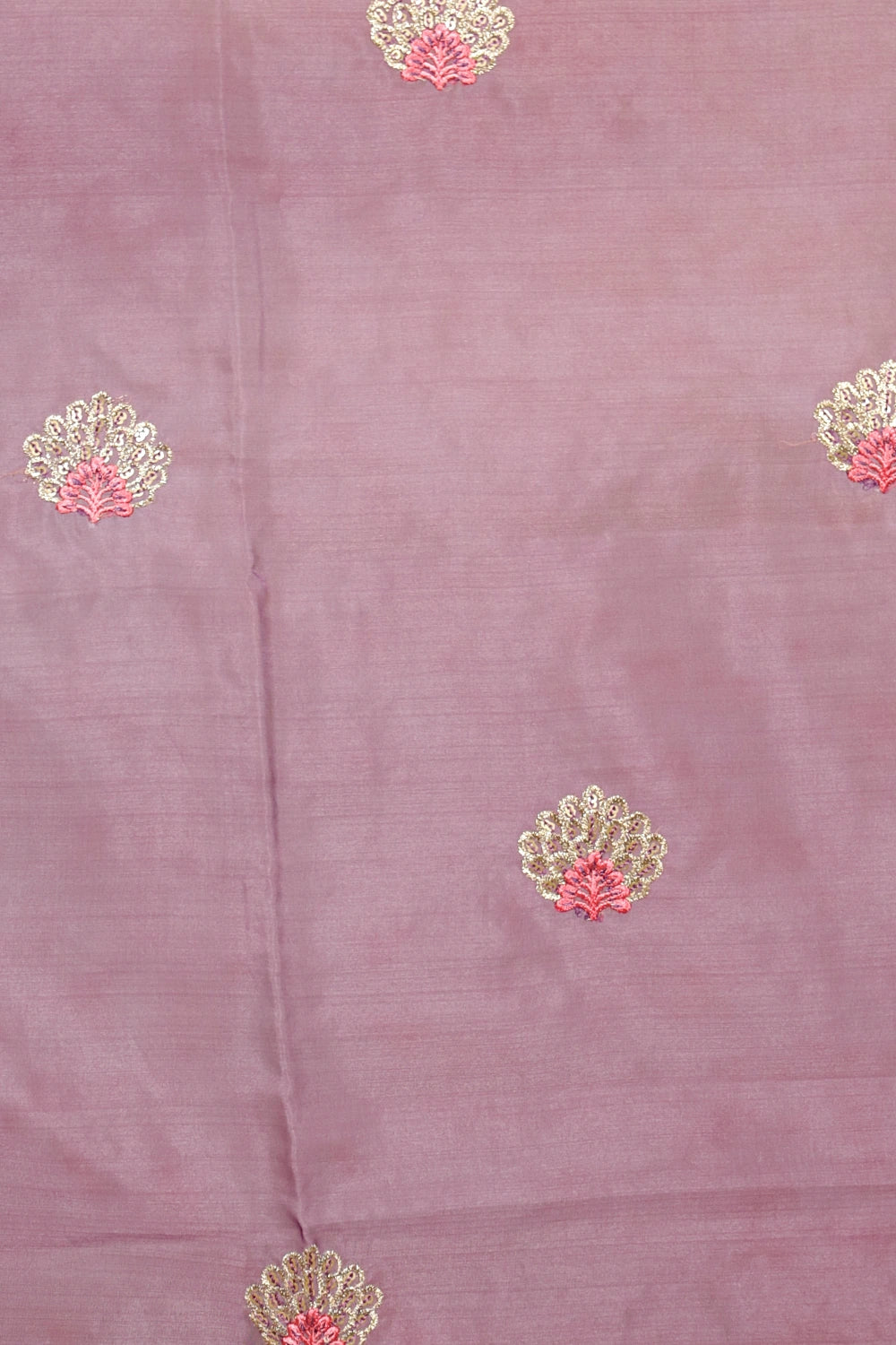 Lavender Organza Printed Un Stitched Churidhar Material - Seematti