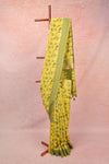 Lemon Yellow Semi Jute Saree