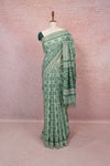 Light Green Cotton Saree - Seematti