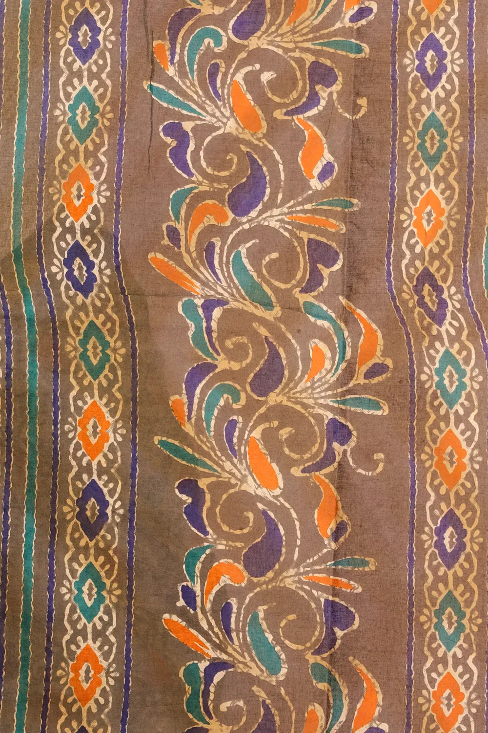 Light Olive Green Mul Cotton Saree