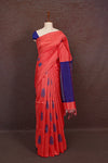 Light Orange Semi Jute Saree