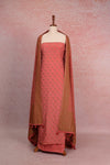Light Peach Georgette Banarasi Design Unstitched Churidhar Material