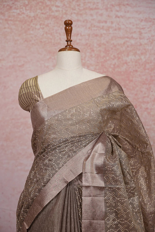 Light Taupe Kota Saree - Seematti