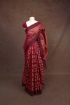 Light Wine Kota Designer Saree With Plain Border - Seematti