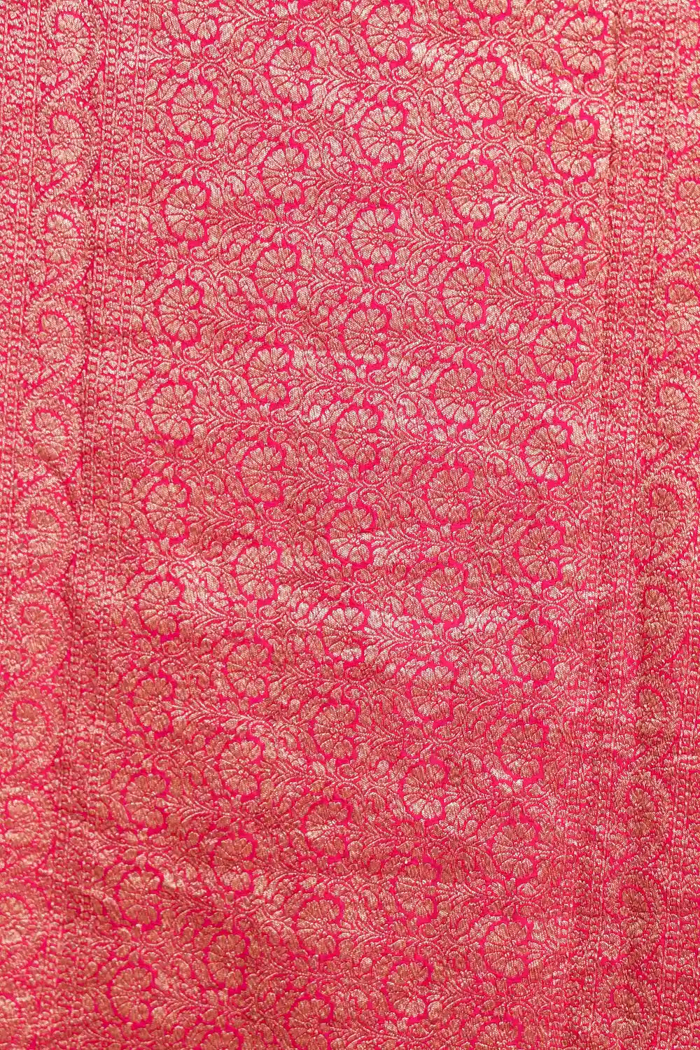 Magenta Pink Banarasi Silk Saree