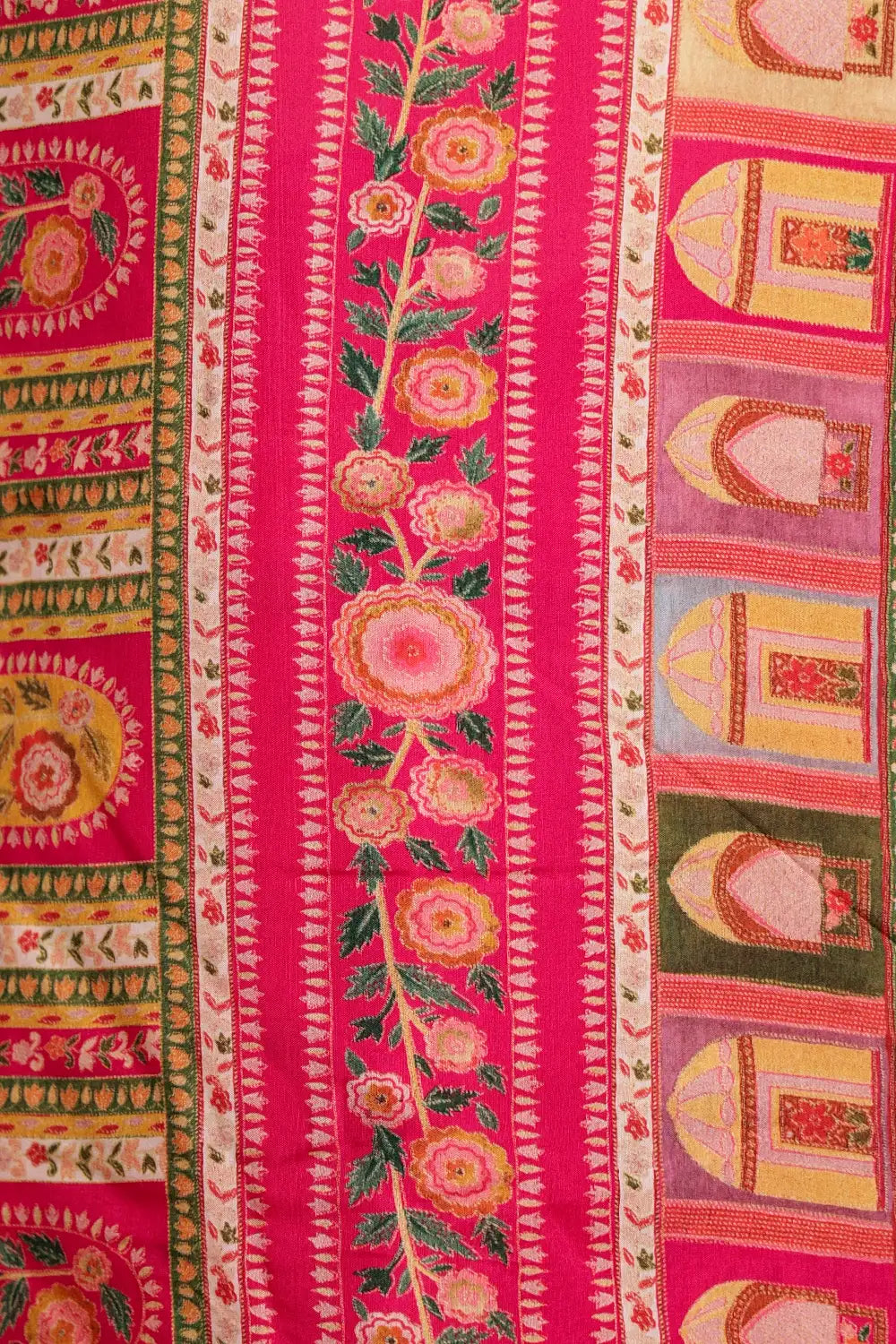 Magenta Semi Chanderi Saree