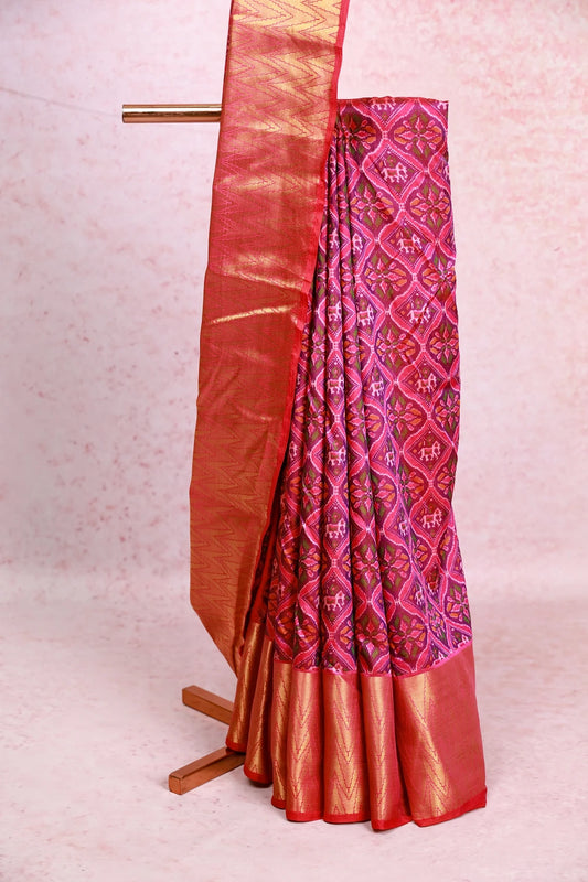 Magenta Semi Silk Saree