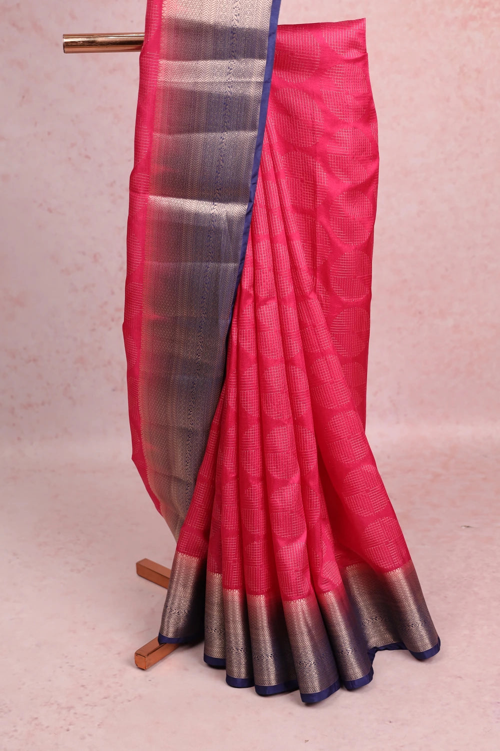 Magenta Semi Tussar Saree