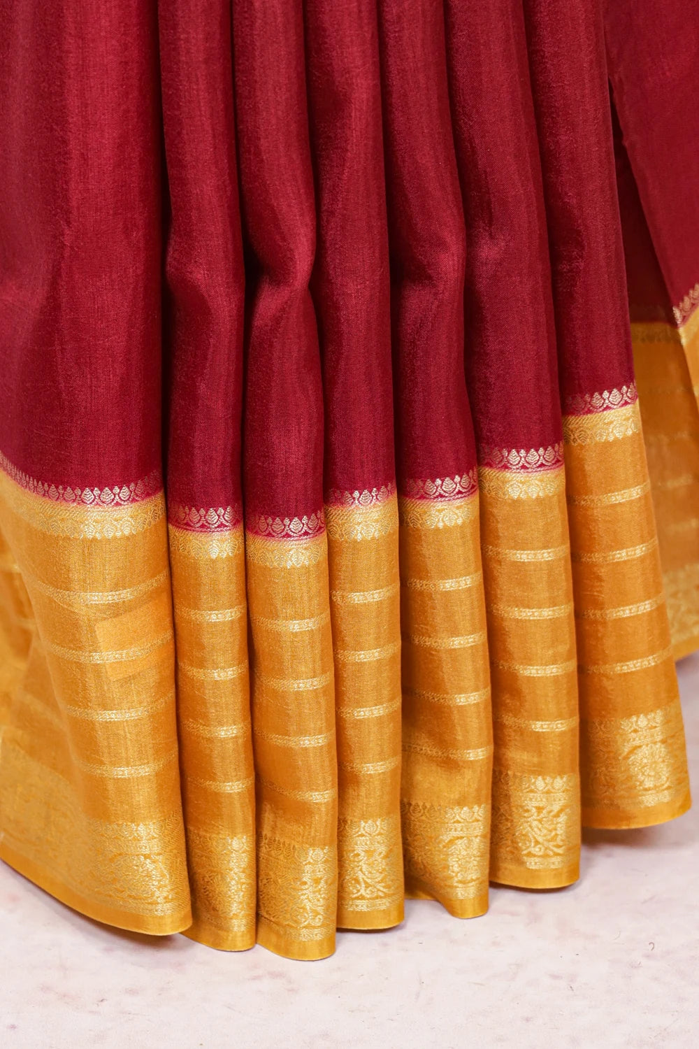 Maroon Banarasi Silk Saree - Seematti