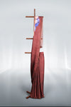 Maroon Crepe Saree