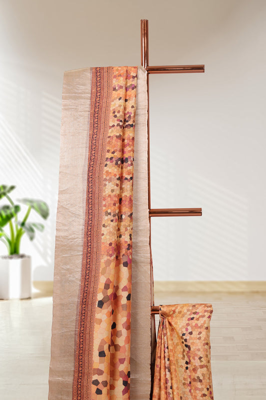Multi Color Jute Silk Saree