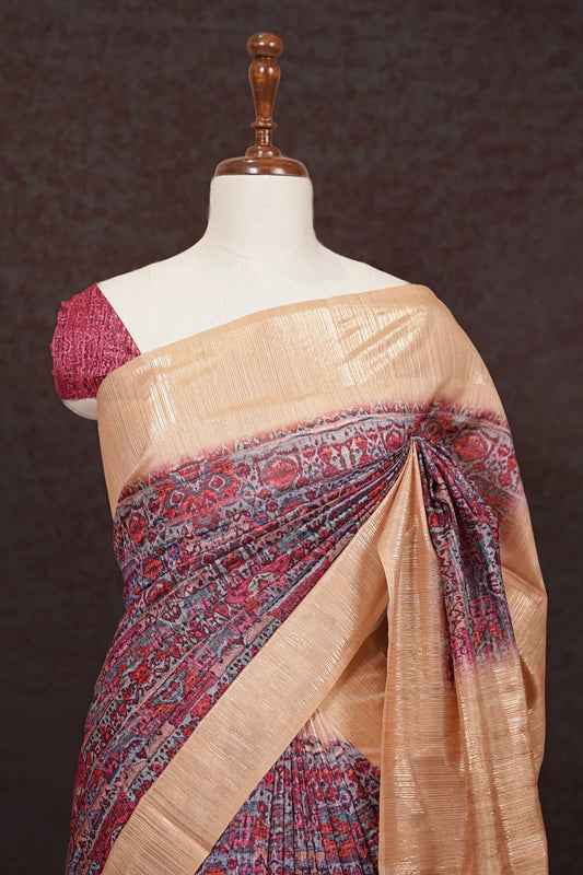 Multi Color Semi Silk Saree - Seematti