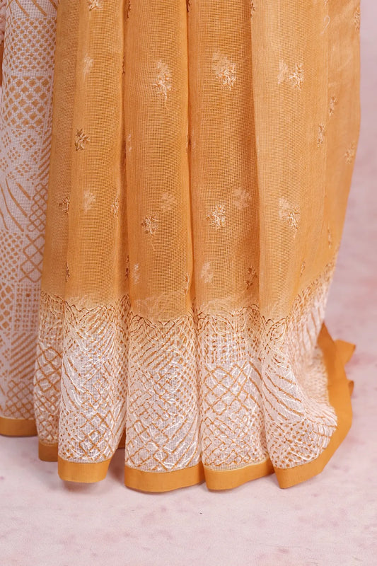 Mustard Kota Saree