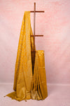 Mustard Yellow Semi Jute Saree
