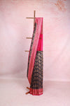 Navy Blue Organza Banarasi Saree