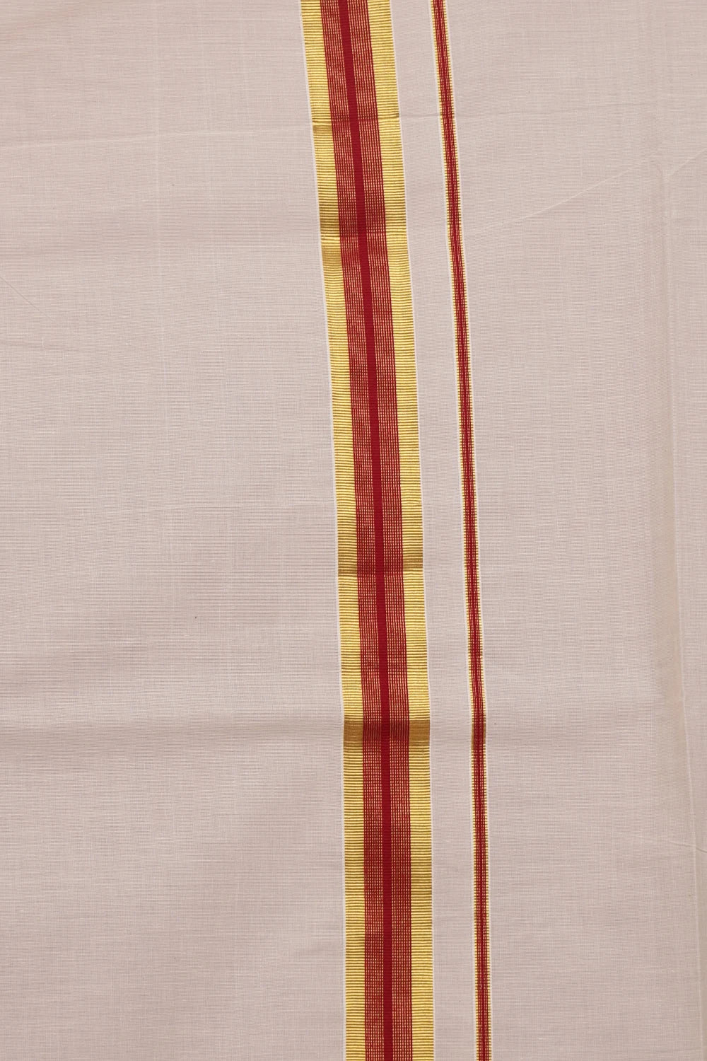 Off White Cotton Kerala saree - Seematti