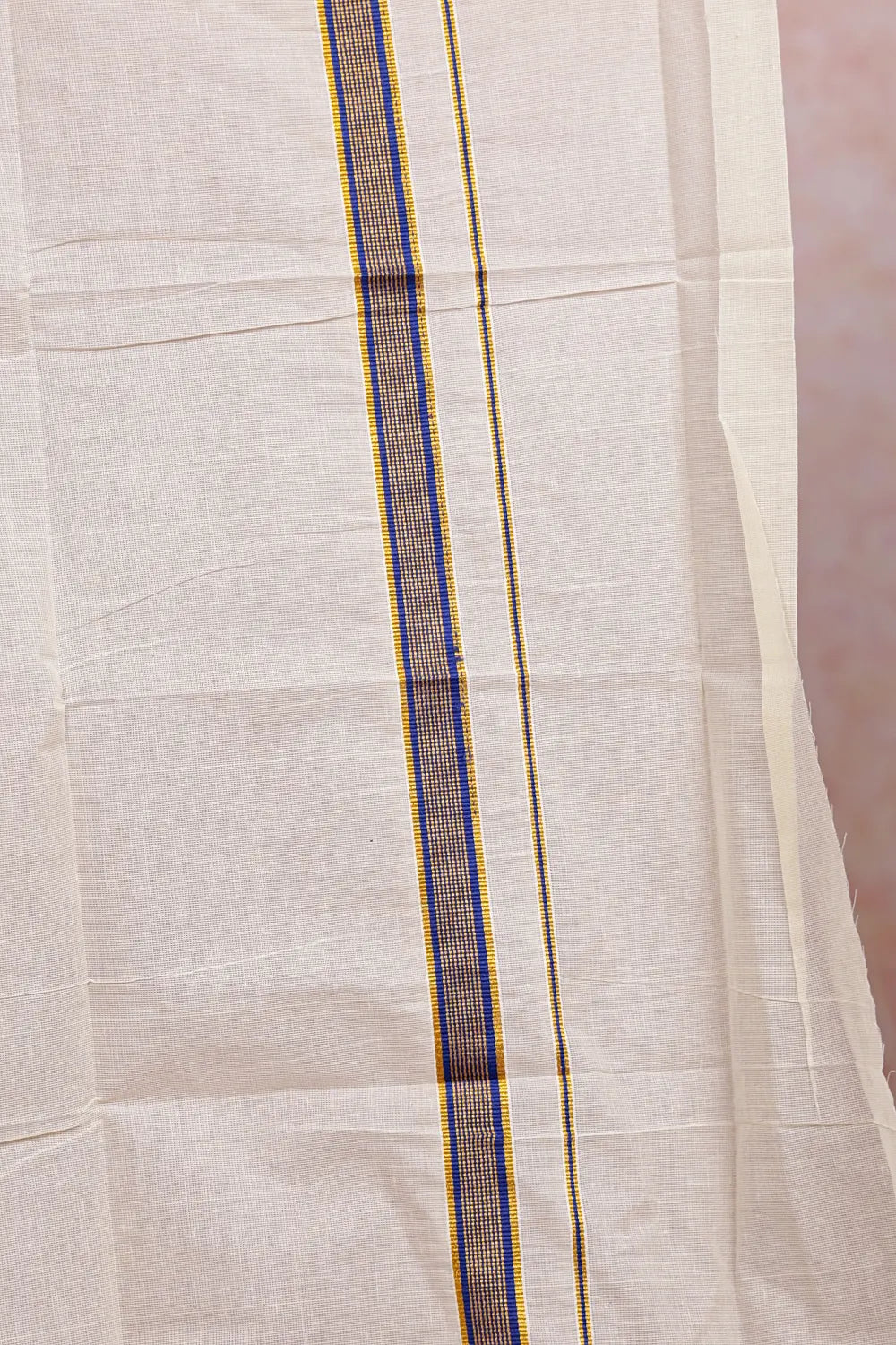 Off White Cotton Set Mundu - Seematti