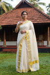 Off White Cotton Set Mundu - Seematti