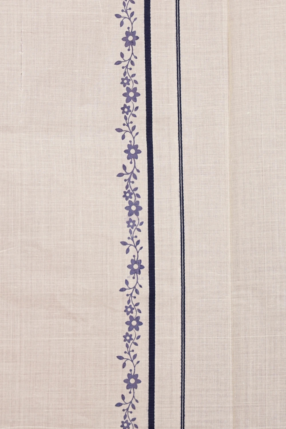 Off White Cotton Set Mundu - Seematti