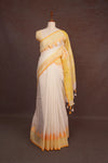 Off White Linen Saree
