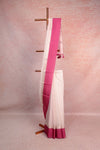 Off White Maheswari Silk Saree