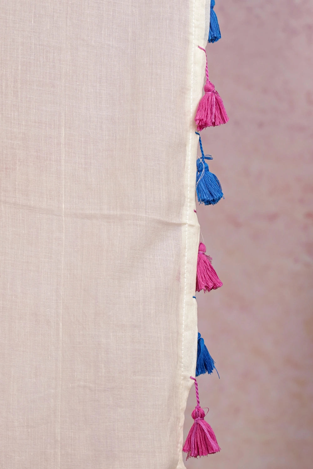 Off White Mul Cotton Kerala Saree - Seematti