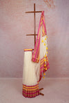 Off White Mul Cotton Kerala Saree - Seematti