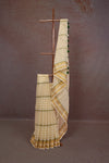 Off White Mul Cotton Kerala Saree - Seematti