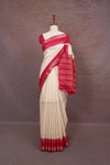 Off White Semi Banarasi Saree - Seematti