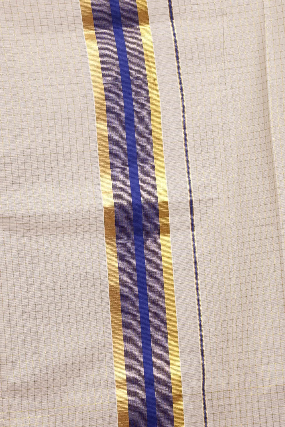 Off white Cotton Kerala Saree - Seematti