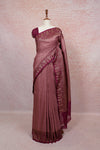 Onion Pink Semi Banarasi Saree - Seematti