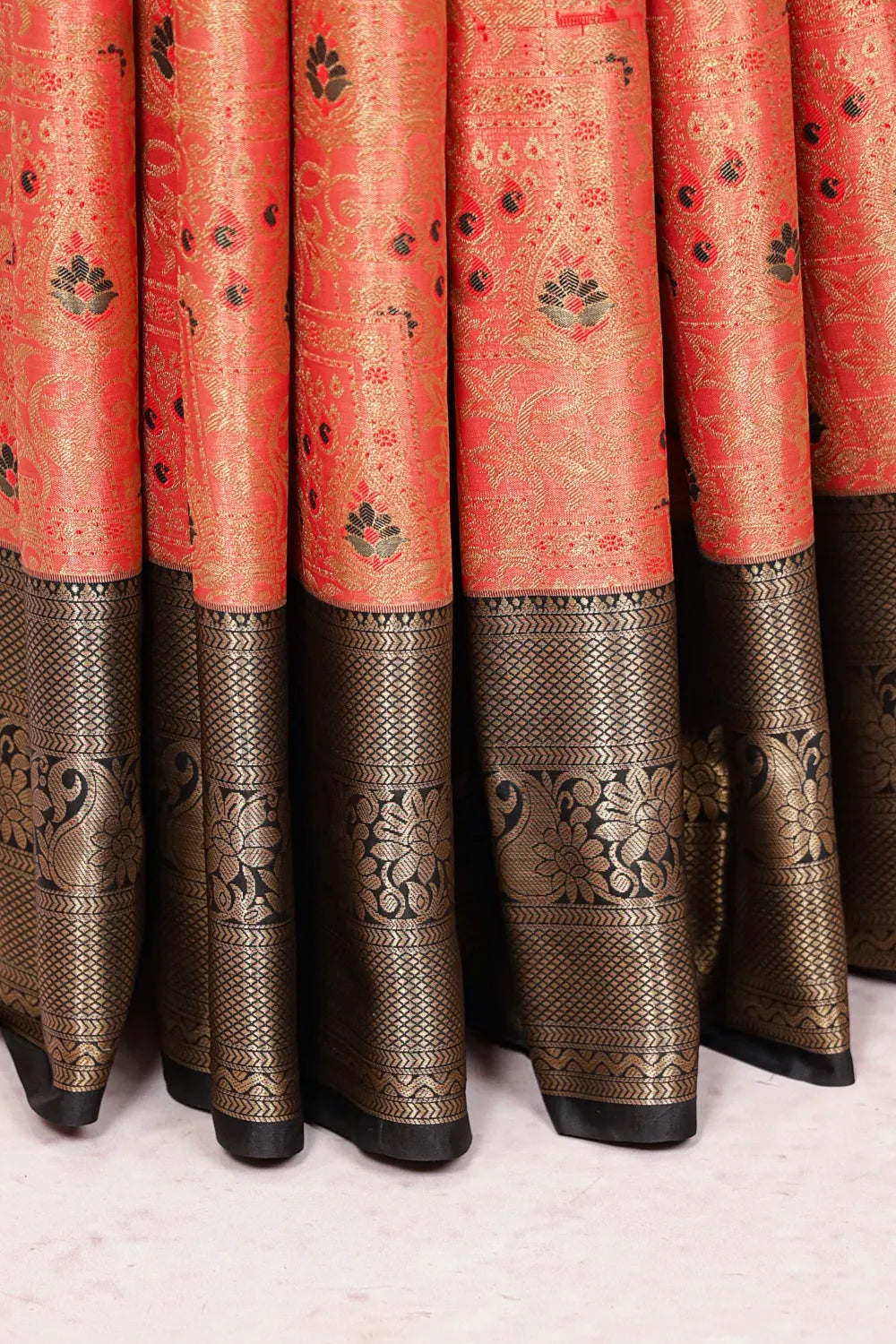 Orange Semi Tissue Saree - Seematti