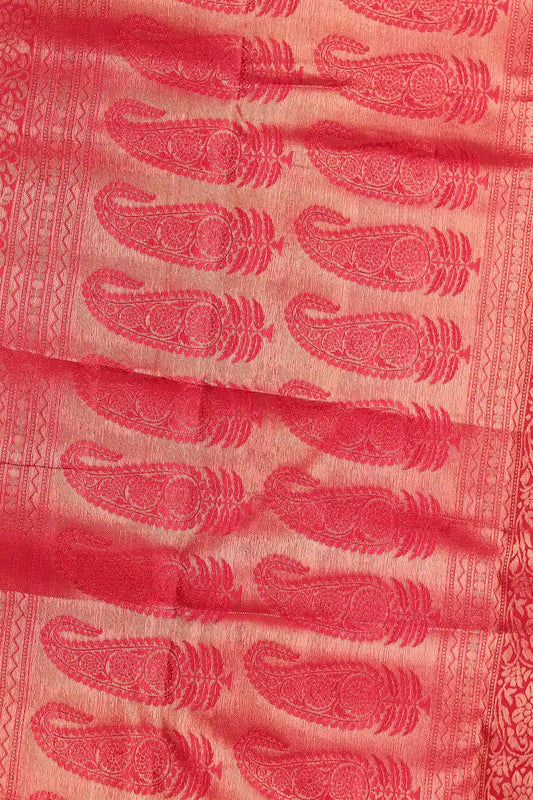 Orange Traditional Kancheepuram Soft Silk Saree