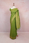 Parrot Green Semi Jute Saree - Seematti